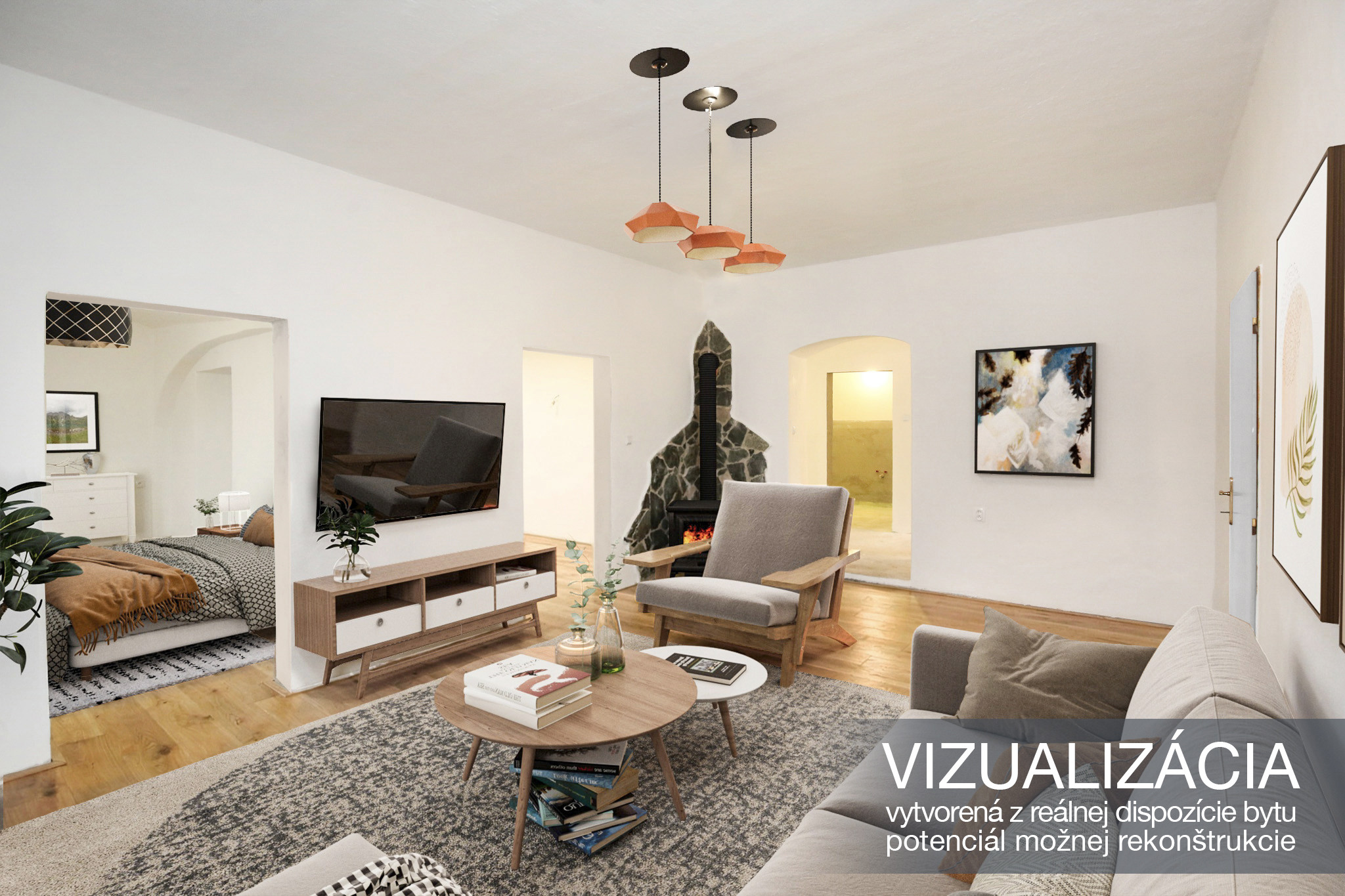 3-izbový priestranný byt o veľkosti 100m2, Štiavnické Bane