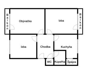 Priestranný 3-izbový byt o veľkosti 92m2 s garážou, Prenčov