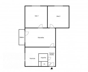 3-izbový byt s balkónom, 63m2, Dolná ulica, Banská Štiavnica
