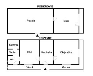 Obývateľný vidiecky dom - chalupa, Orovnica, okr.Žarnovica