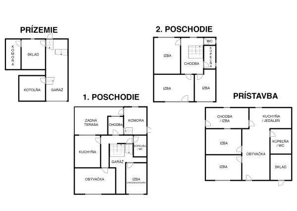 Priestranný rodinný dom pre viacčlennú rodinu v obci Hrušov
