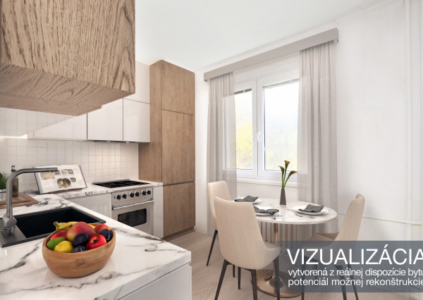 3-izbový byt s balkónom, 63m2, Dolná ulica, Banská Štiavnica