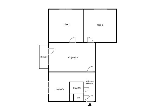 3-izbový byt s balkónom, 63m2, Dolná ulica, Banská Štiavnica