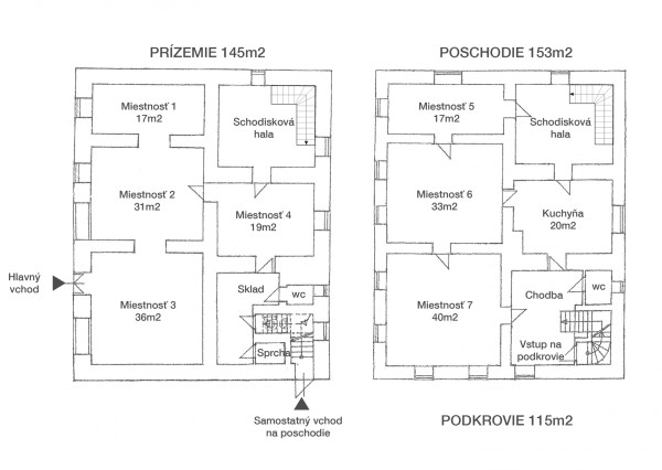 Zrekonštruovaná budova - 1300m2 pozemok Banská Štiavnica