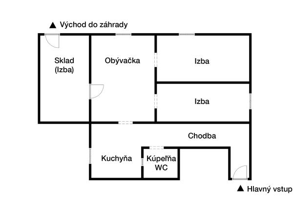 3-izbový priestranný byt o veľkosti 100m2, Štiavnické Bane